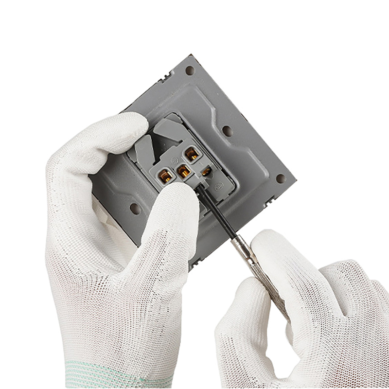 Nylon palm pu coated handske